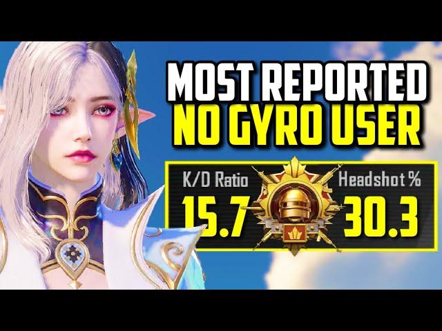 THE MOST REPORTED NO GYRO PLAYER IN PUBG MOBILE FOR CHEATING!!