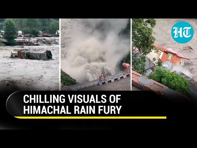 Flash Floods, Landslides Wash Away Houses, Bridges & Cars In Himachal, Red Alert For 7 Districts