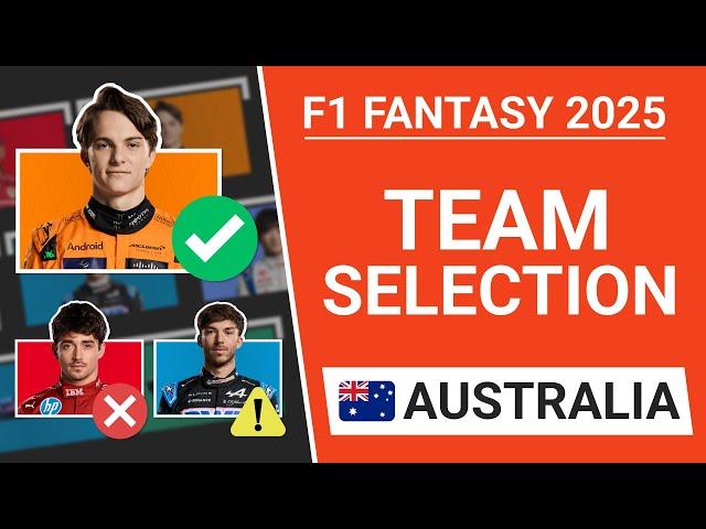 F1 Fantasy: Best Lineups for the Australian GP 2025 | The Fantasy Formula