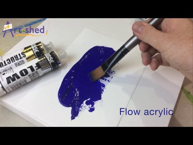 Matisse Structure VS. Flow Acrylics demonstration - Art Shed