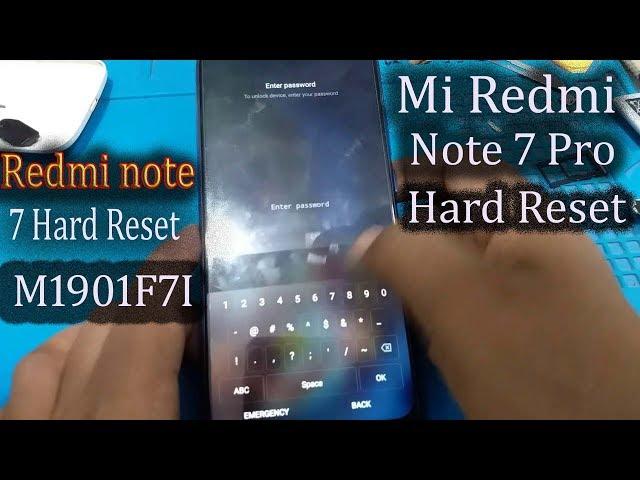 Redmi Note 7 & 7pro (M1901F7I) Hard Reset | Pattern Unlock | Face Lock Remove