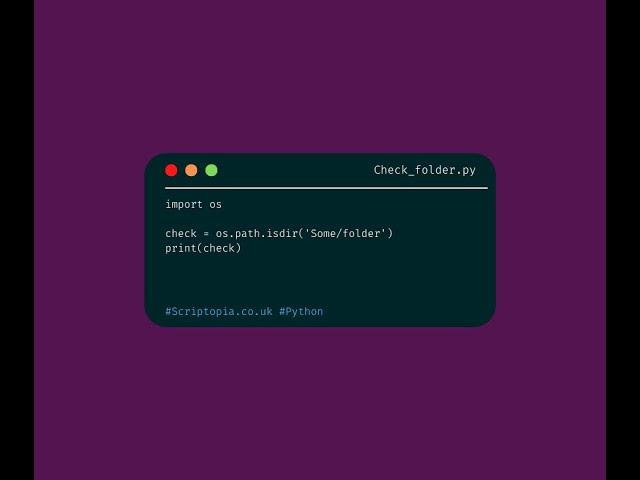 Python OS - Check if a directory exists