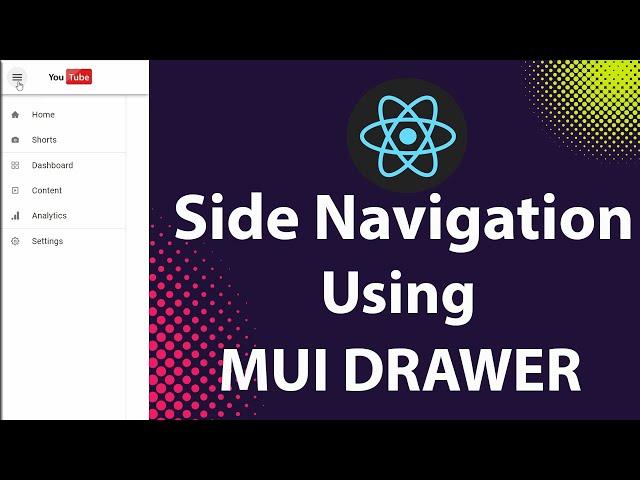 React Sidebar | React MUI Drawer | How to create React Sidebar using MUI Drawer