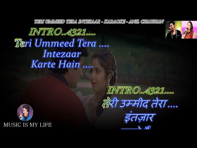 Teri Ummeed Tera Intezar Karte Hain Karaoke With Scrolling Lyrics Eng. & हिंदी