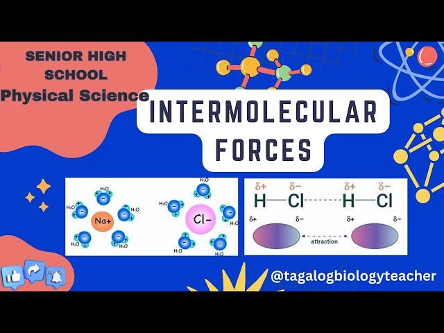 Intermolecular forces | Types and Examples Physical Science Tagalog