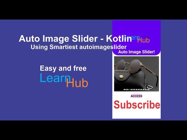 Auto image slider  Using Smartiest autoimageslider -Android studio Kotlin