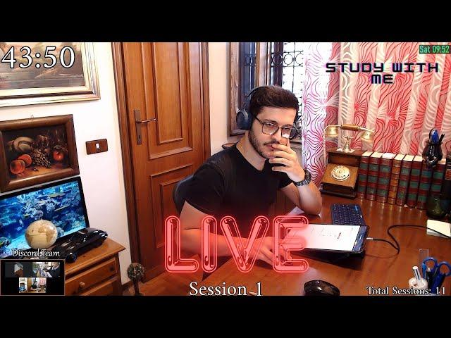 |LIVE|‍️STUDY WITH ME |  POMODORO TIMER 60/10 |​ ️|12+ HRS | |no-ads|