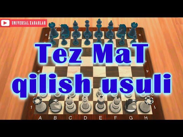 #Chess #Шахматы #Shaxmat #ТезМат  #UX #UNIVERSALXABARLAR      Шахматдаги тез Мат килиш усули!