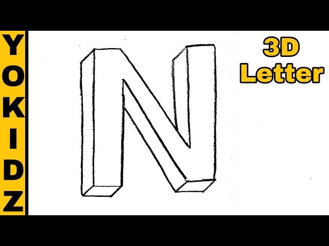 3d letter M | 3D Letter Drawing | 3D Letter Drawing N