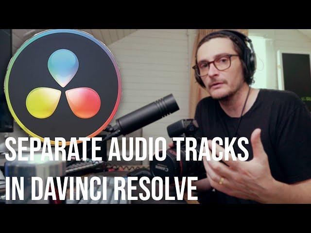 Separate 2 Audio Sources Recorded in Camera into 2 Tracks in Davinci Resolve