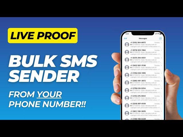 (2024) How to Send Bulk SMS with YOUR PHONE NUMBER & Excel (Unlimited SMS with YOUR Phone Plan)