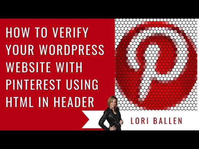 How To Verify Pinterest on WordPress Using Add HTML Tag