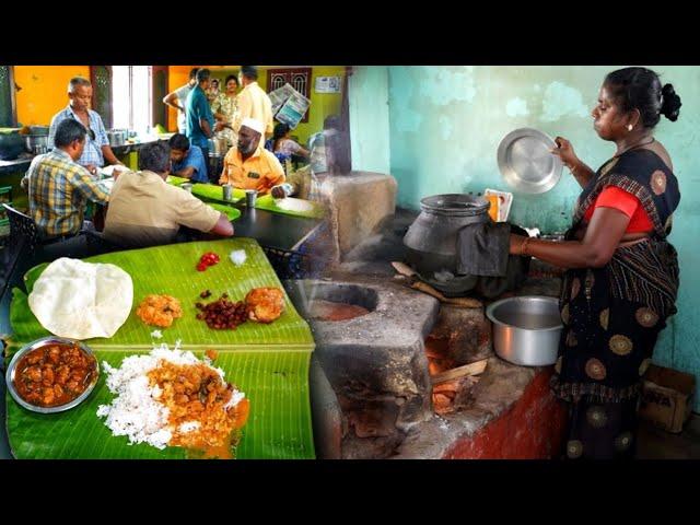 செம்பட்டி-வத்தலக்குண்டு சாலையில் கிராமிய மண் வாசனையோடு கறிக்குழம்பு சாப்பாடு