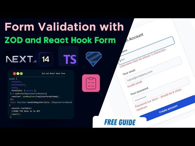 Next.js TypeScript Form Validation Tutorial: Using Zod and React Hook Form