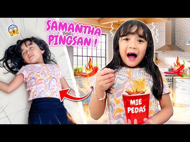 SAMANTHA PINGSAN KARENA MAKAN MIE SUPER PEDAS JEPANG DARI KARTUN !! 