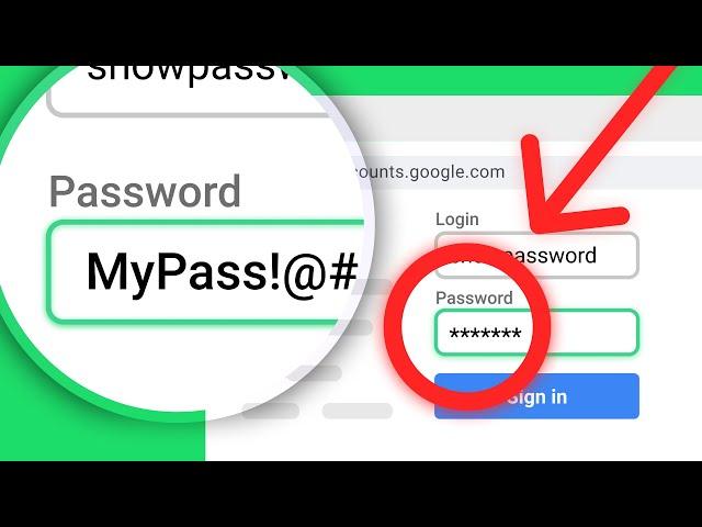 How to reveal the password behind asterisks