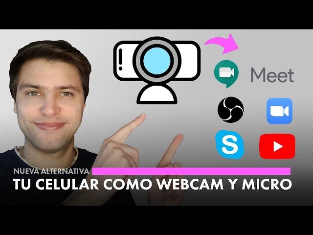 Cómo usar CELULAR  como WEBCAM Y MICRÓFONO en Windows para Google Meet, OBS, Zoom (alternativa 2)