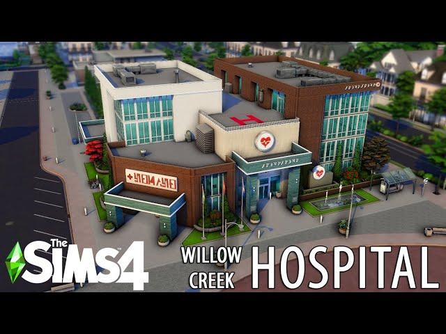 WILLOW CREEK HOSPITAL 🩺 // Sims 4 Speed Build // NoCC