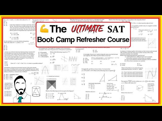 The ULTIMATE SAT Math Last Minute Cram Boot Camp Refresher Course!!! | Topic-by-Topic BREAKDOWN