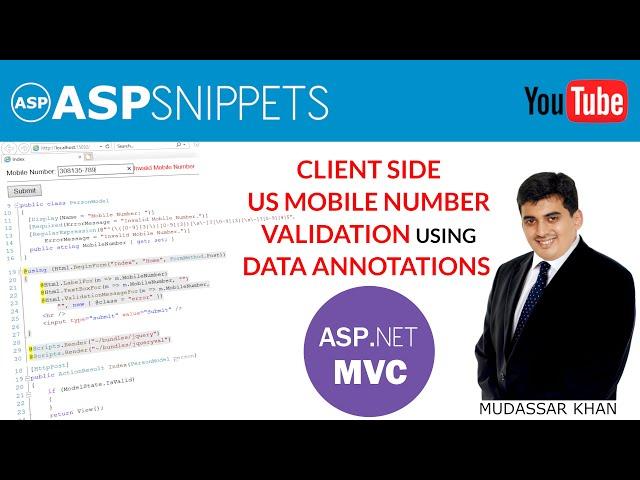 Client Side US Mobile Number validation in ASP.Net MVC