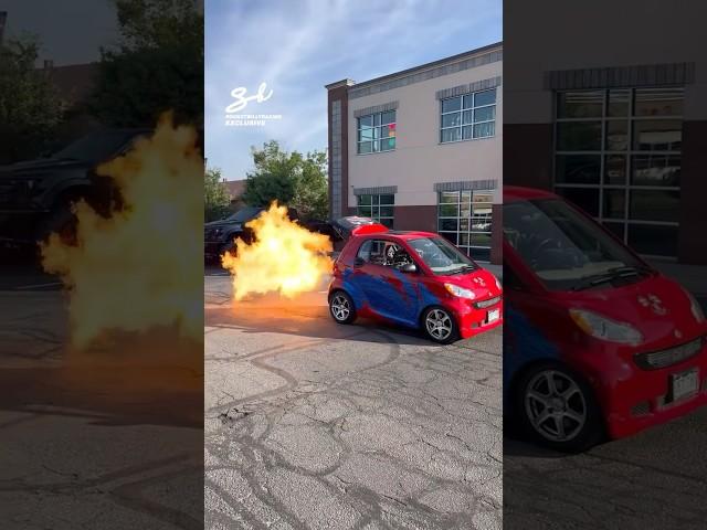 This car is absolutely fire... literally!  #cars #fire #vehicles