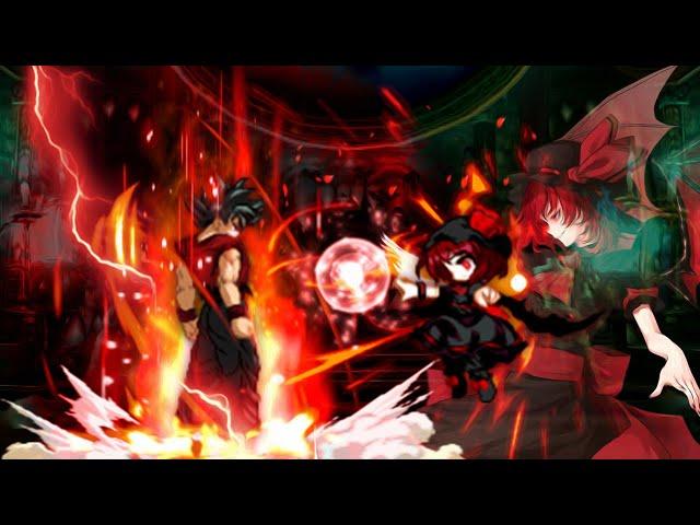 Dragon Ball Super vs Touhou MUGEN Evil Goku vs Vlad Rose