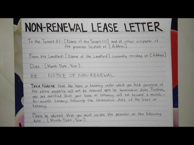 How To Write A Non Renewal Lease Letter Step by Step Guide | Writing Practices