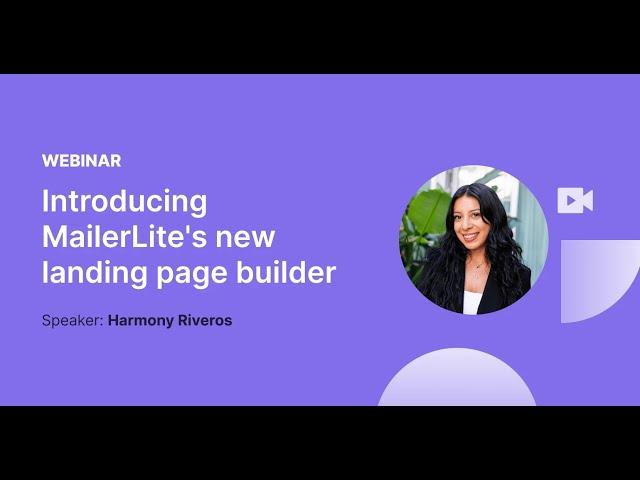 Introducing MailerLite's new Landing Page builder!