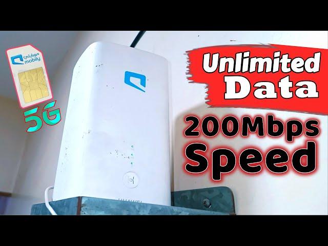 Mobily Airfiber 200Mbps Speed 5G Wifi Router Unlimited Internet Data