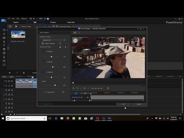 PowerDirector 16 Ultimate  360 editing How to  cut scenes and  angle