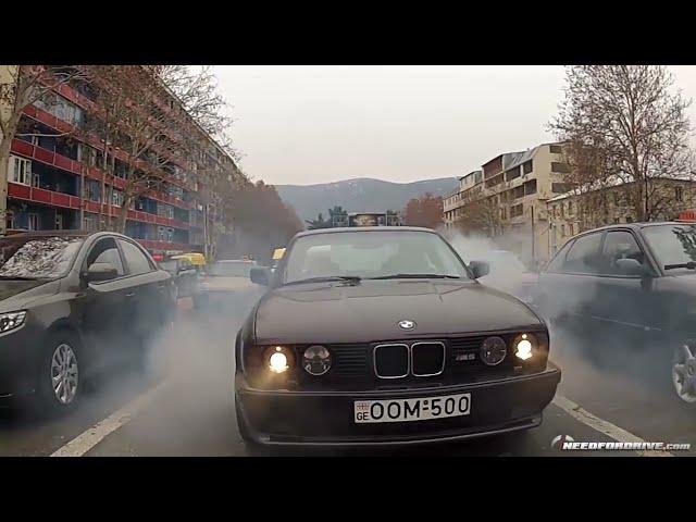 Giorgi Tevzadze Street drift Tibilisi 2013 Bmw m5 e34 OOM-500 Daytona violet metallic