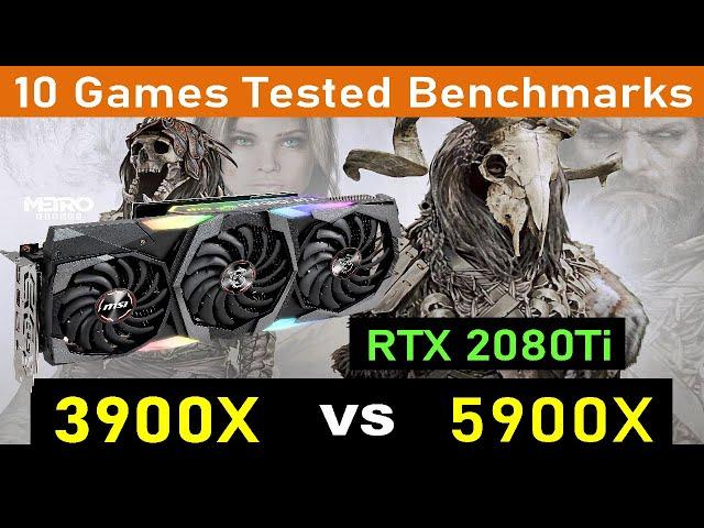 AMD Ryzen 9 5900X vs Ryzen 9 3900X Massive Improvement in benchmarks tested in Top 10 PC Game