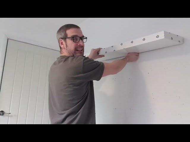 How to fit an IKEA LACK free floating shelf?