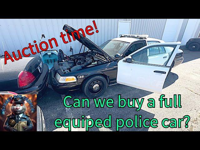 Fully equipped Police vehicles at the public auto auction