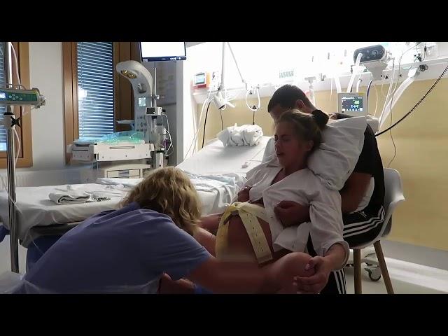 Spanish women Giving Birth at a Hospital