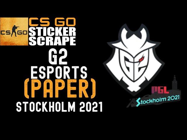 CSGO - Sticker | G2 Esports (Paper) | Stockholm 2021 4K Scrape - Counter Strike (CLEAN SCRAPE)