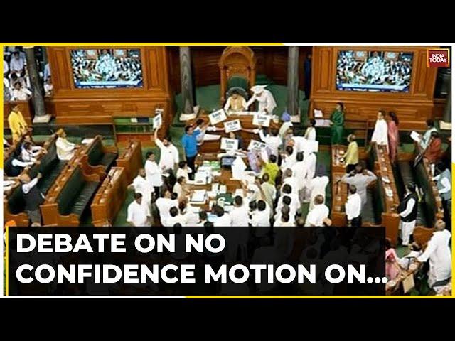 Debate On No Confidence Motion On August 8,9 & 10 | PM Modi To Reply In Parliament On Aug 10