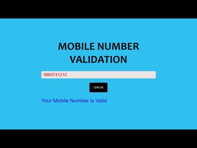 Mobile Number Validation in JavaScript in Hindi part (26) || mobile number validation in JS