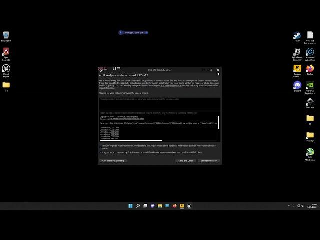 GPU crashed or D3D device removed when starting a project Unreal engine 5 Quick FIX