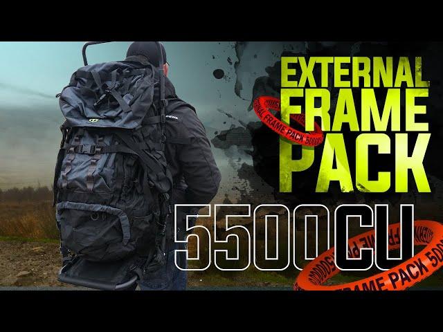 TideWe 5500cu External Frame Backpack | Hiking/Hunting Backpack