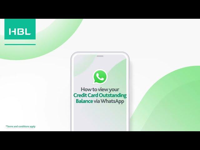 How to view your Credit Card Outstanding Balance via WhatsApp