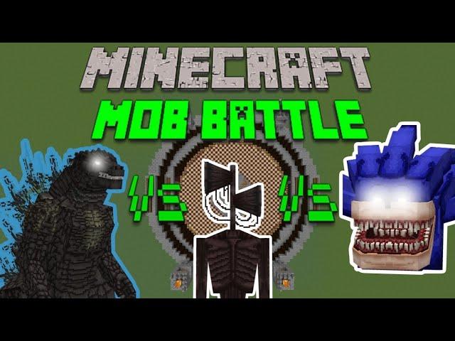 Godzilla Minus One Vs Siren Head Vs Shin Sonic(GOJI DRAW) - Minecraft Mob Battle