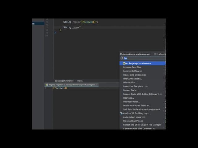 Inject Language Reference in IntelliJ