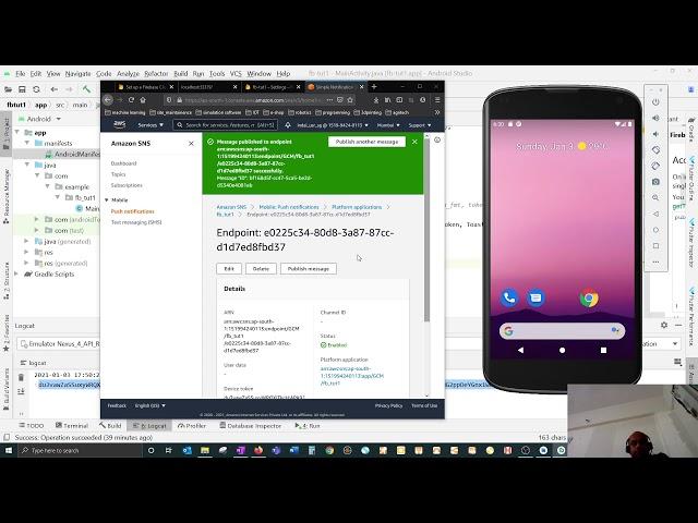 How to Send Push Notification to Firbase (FCM) Android App from AWS  SNS
