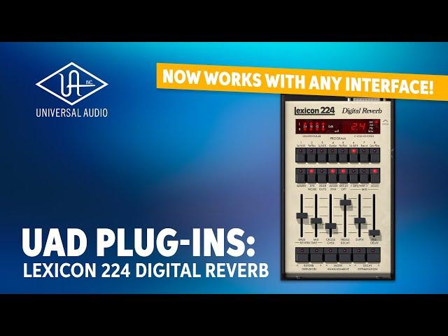 Universal Audio UAD Lexicon 224 Digital Reverb Plug-in Demo