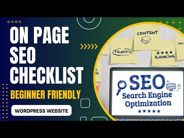 On Page SEO Checklist 2024 | On-Page SEO WordPress Tutorial for Beginner