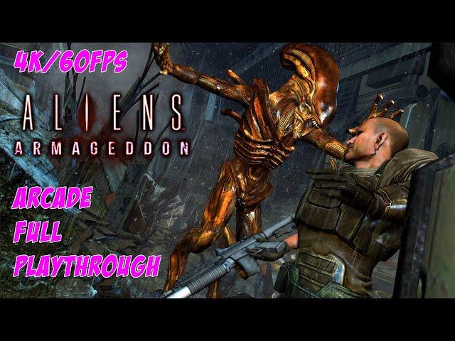 Aliens: Armageddon (2014) Arcade 4k/60fps Native Rendering Full Playthrough Teknoparrot