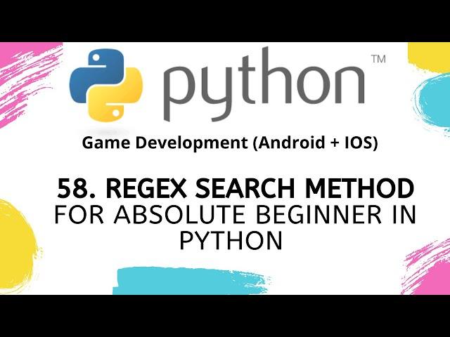 Regex search method for Absolute Beginner in Python