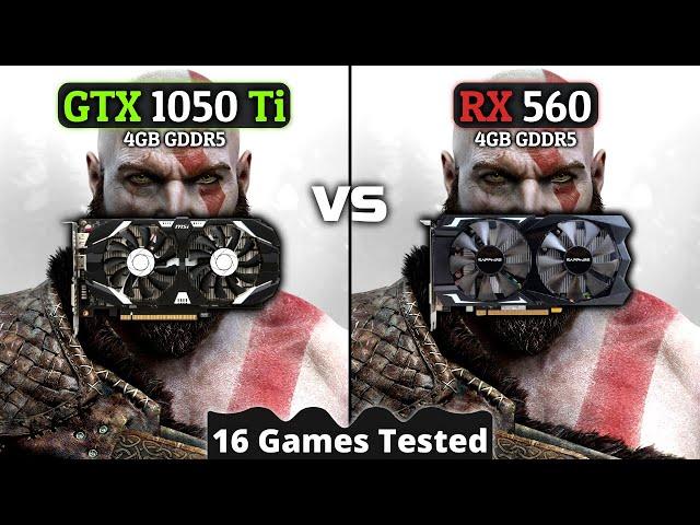 GTX 1050 Ti vs Rx 560 | Battle Of Budget GPUs | 16 Games Tested