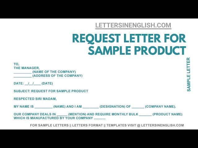 Request Letter for Sample Product | Letters in English
